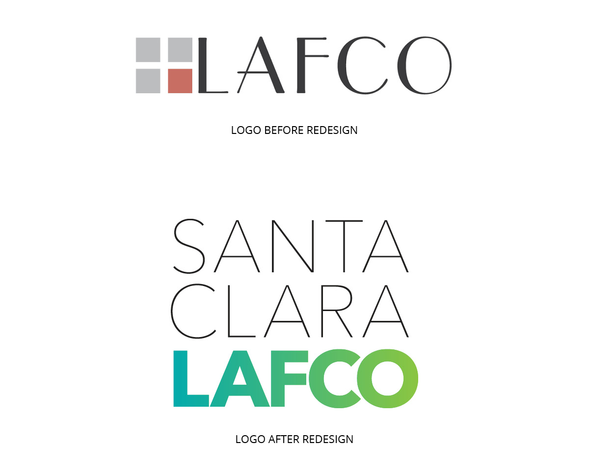 Before and After images of the LAFCO logo.