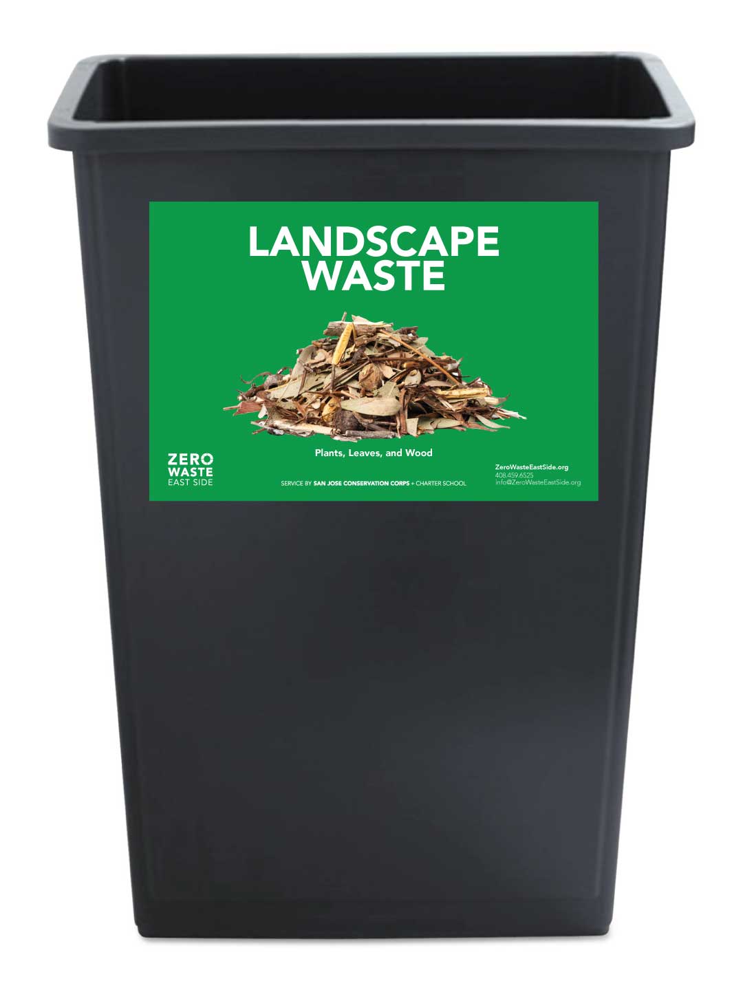 Receptacle Label for Landscape Waste