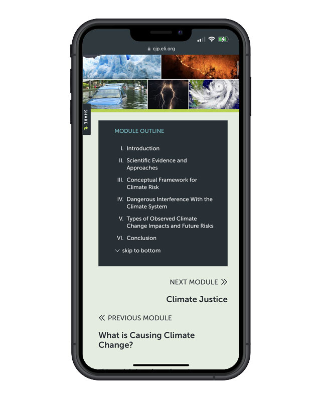 CJP website on mobile