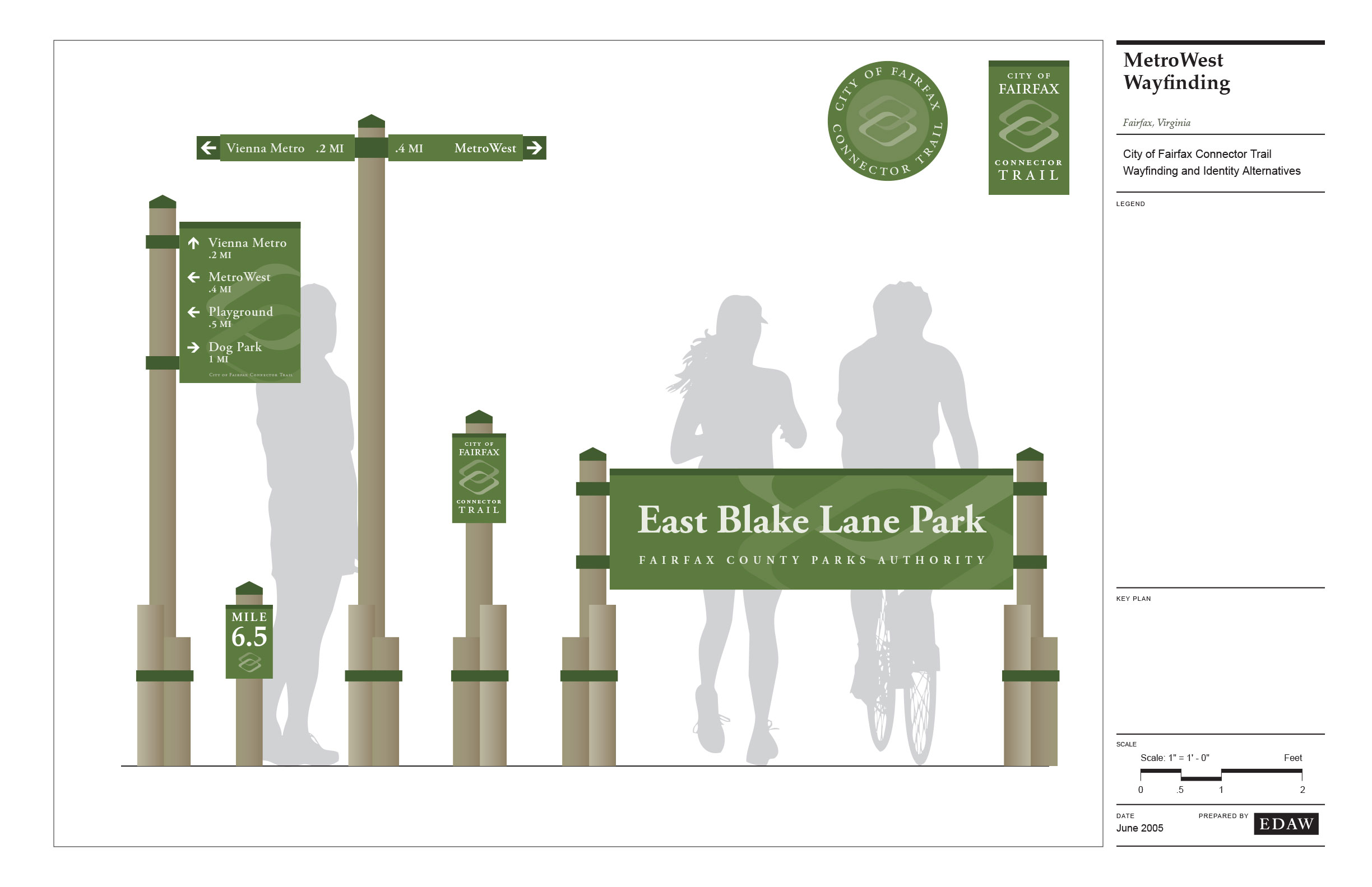 Fairfax Connector Trail Wayfinding Signs