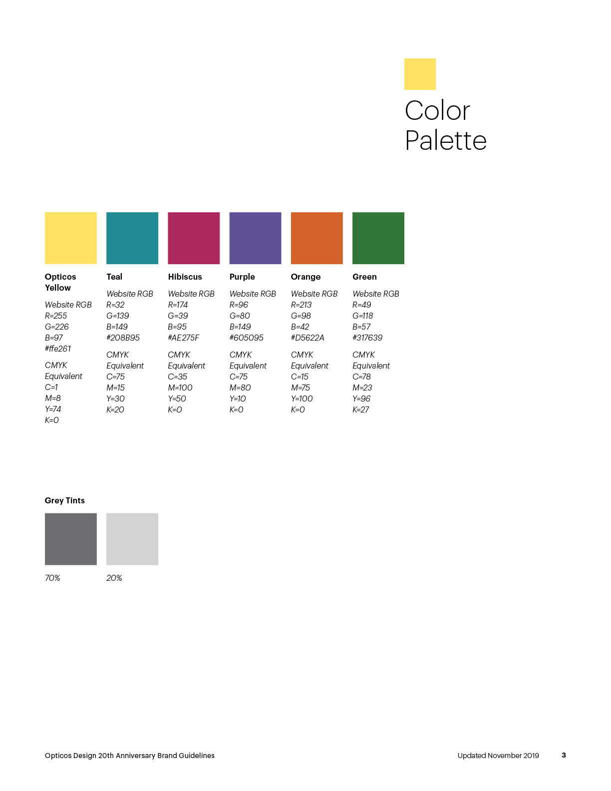 page from style guide