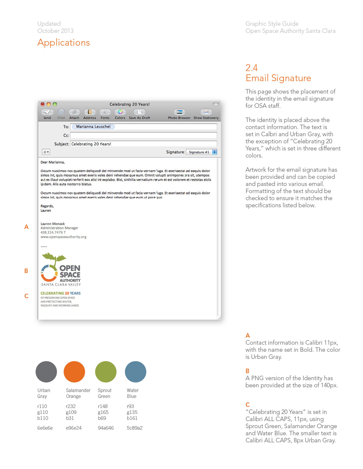 Page from Brand Guidelines