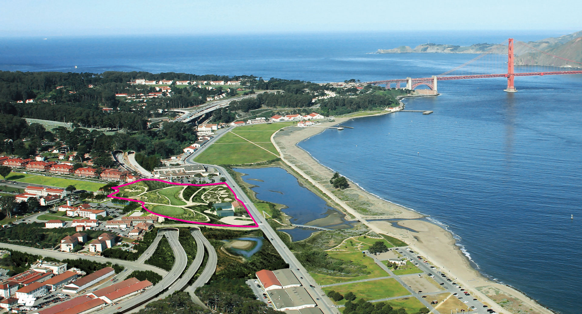 rendering of proposed tunnel tops park
