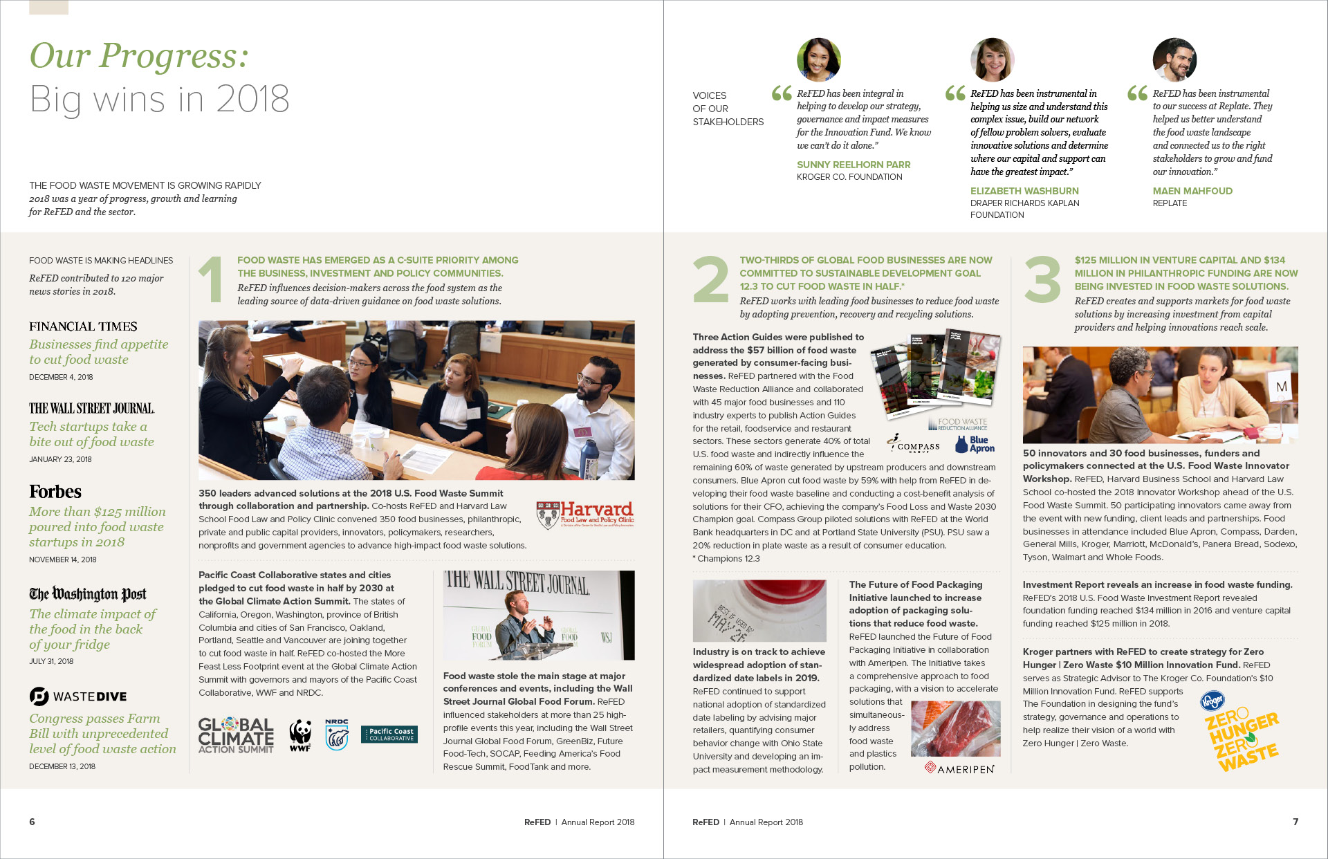 ReFED Annual Report pages