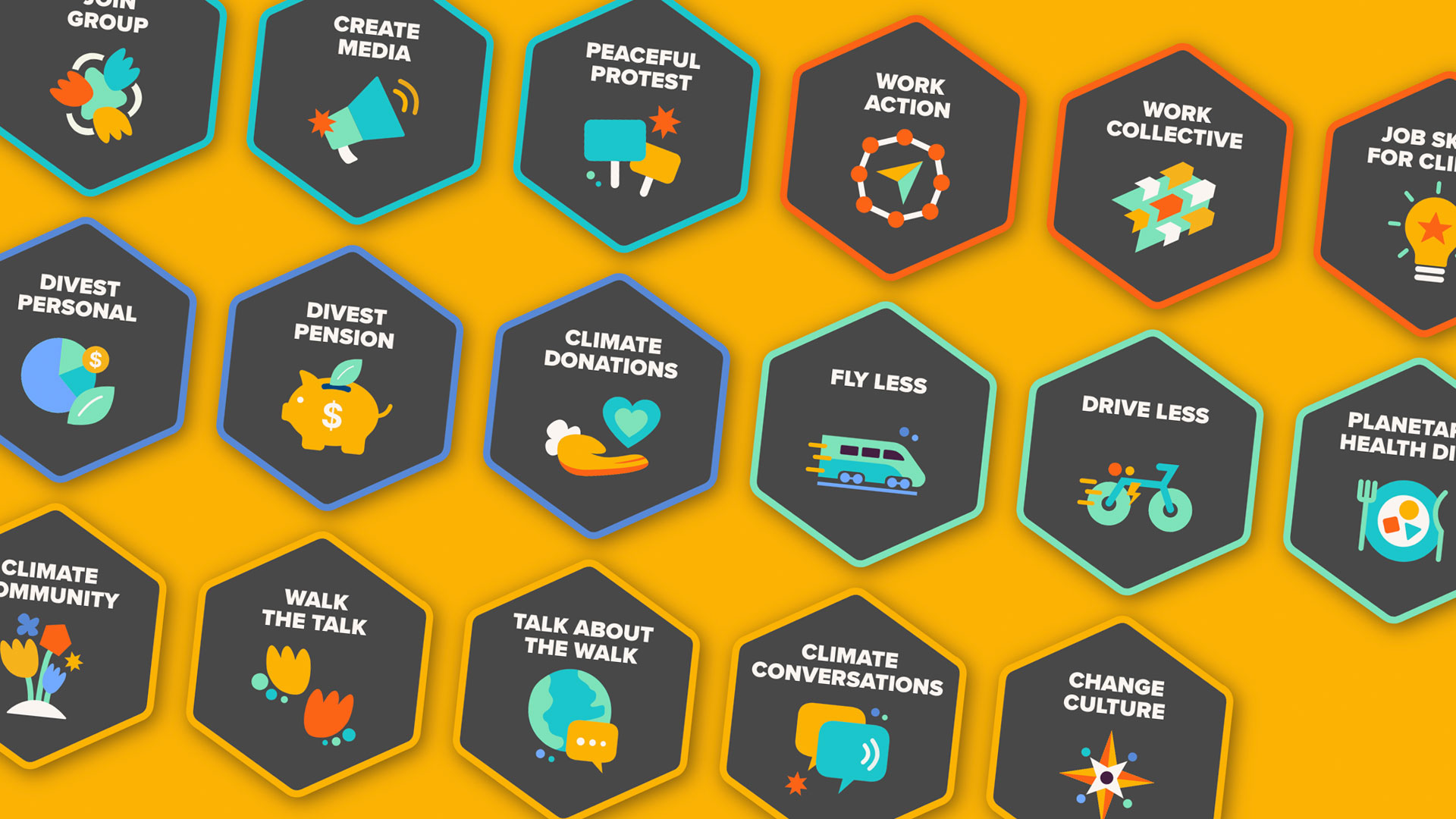 Climate action badges