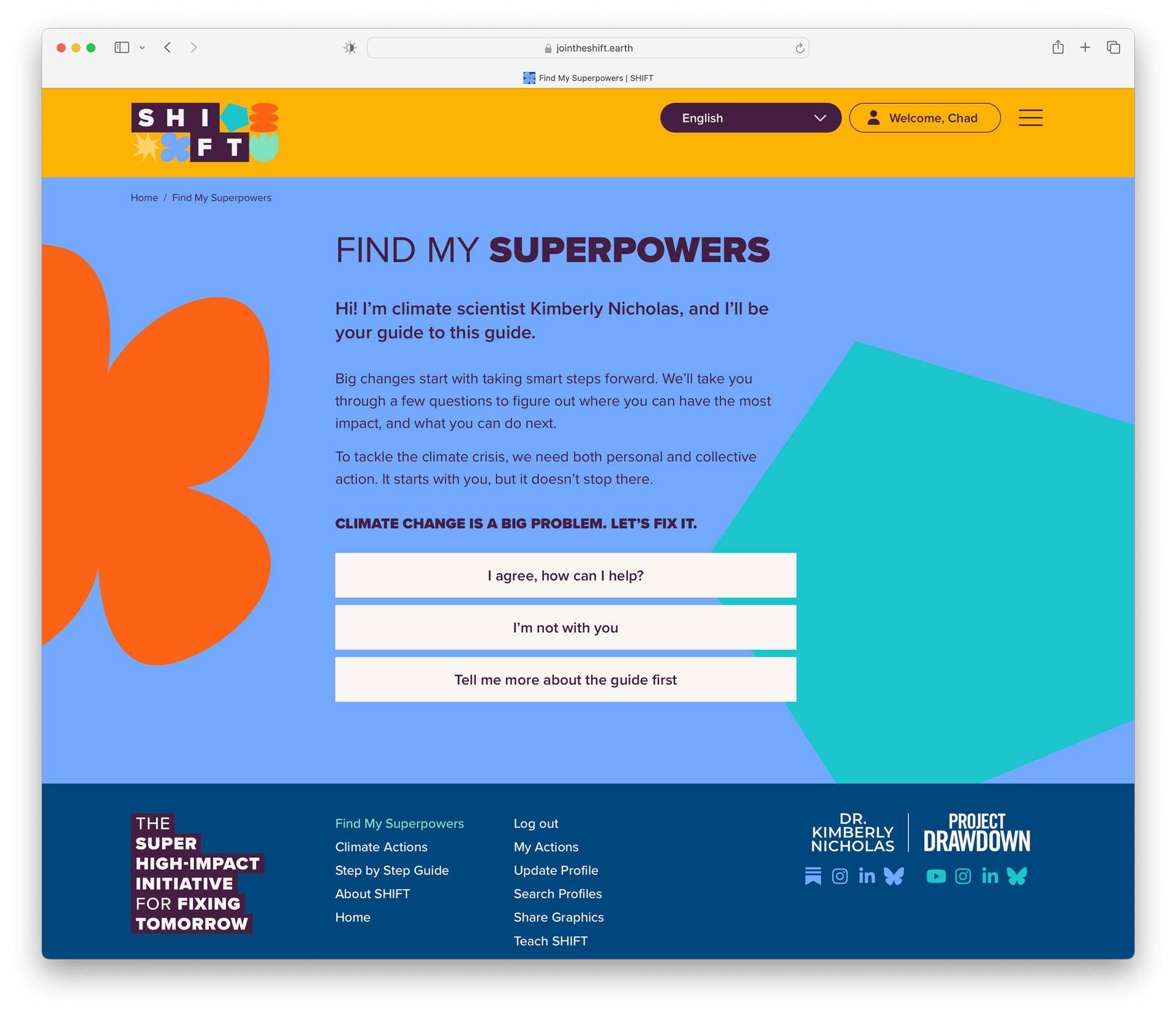 SHIFT website screenshot