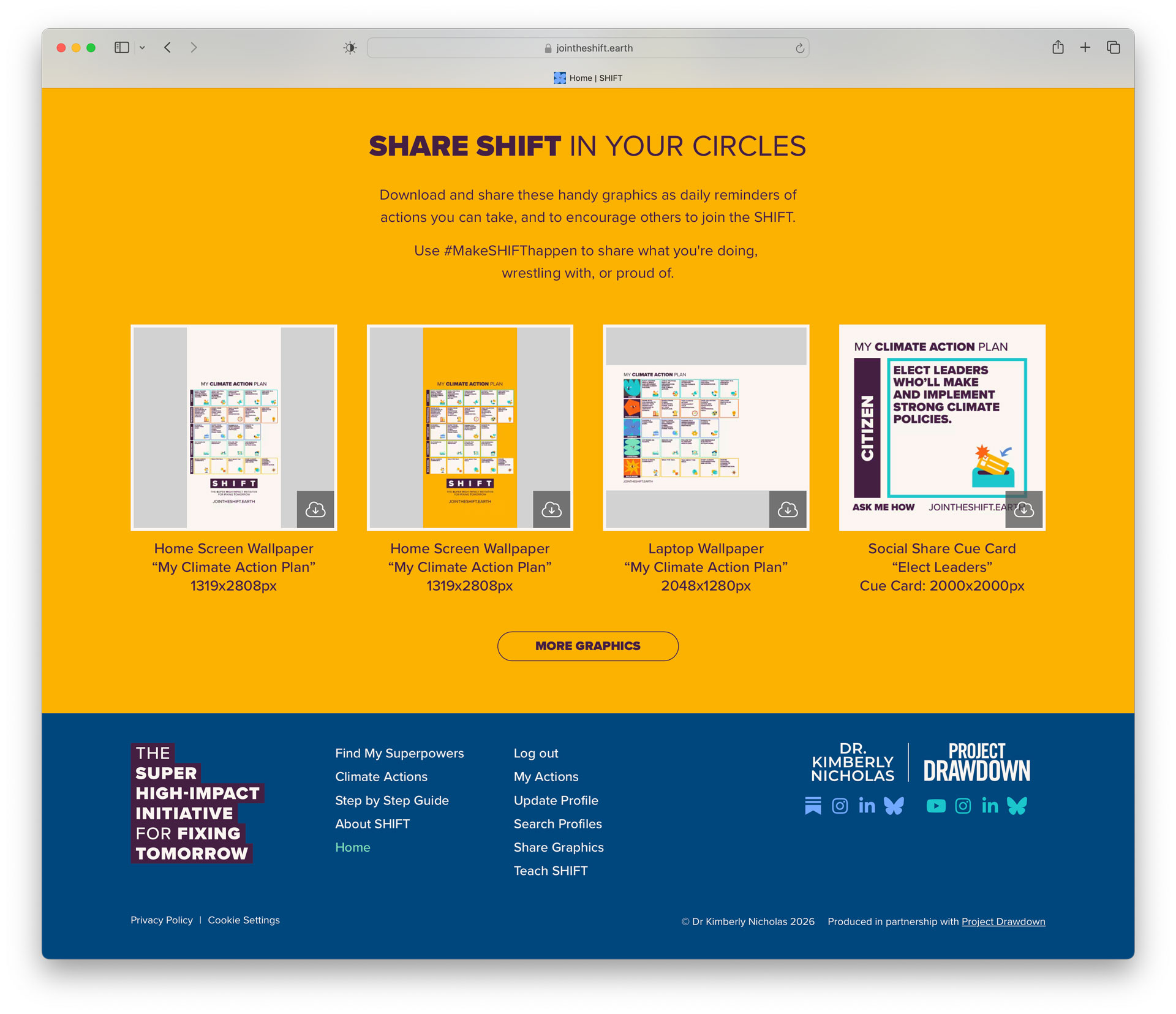 SHIFT website screenshot