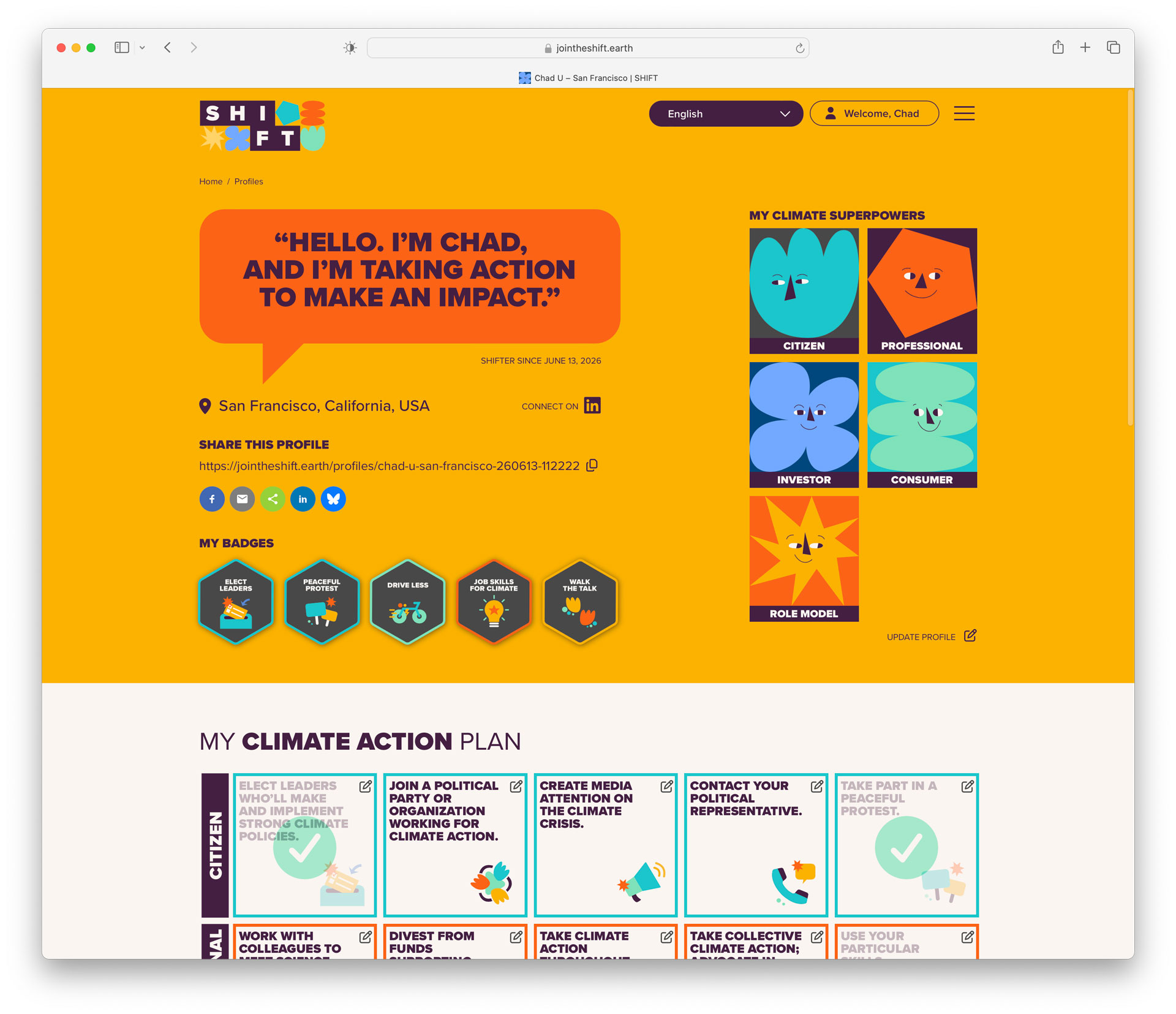 SHIFT website screenshot