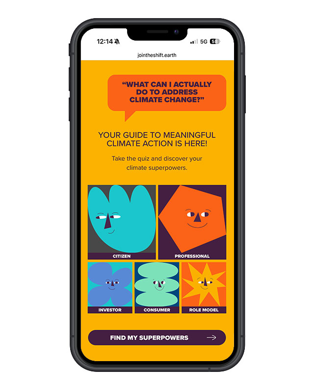 SHIFT website on mobile