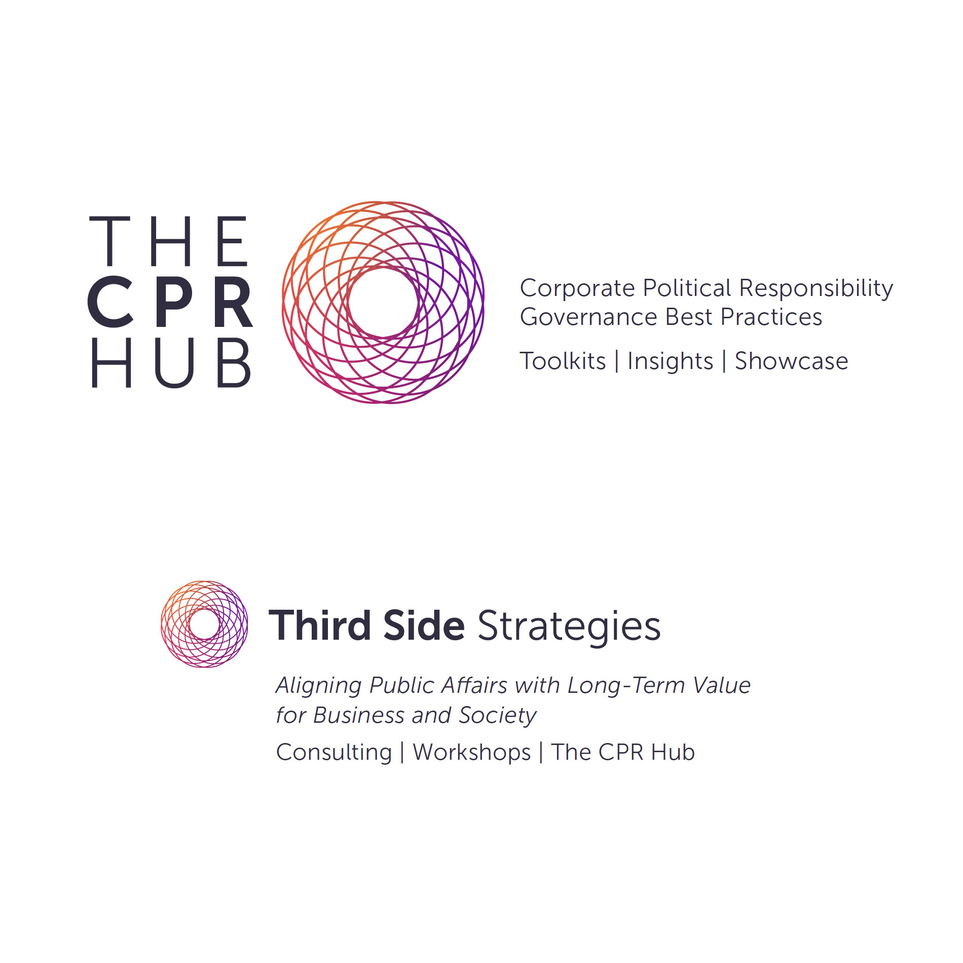 Logos for The CPR Hub and Third Side Strategies