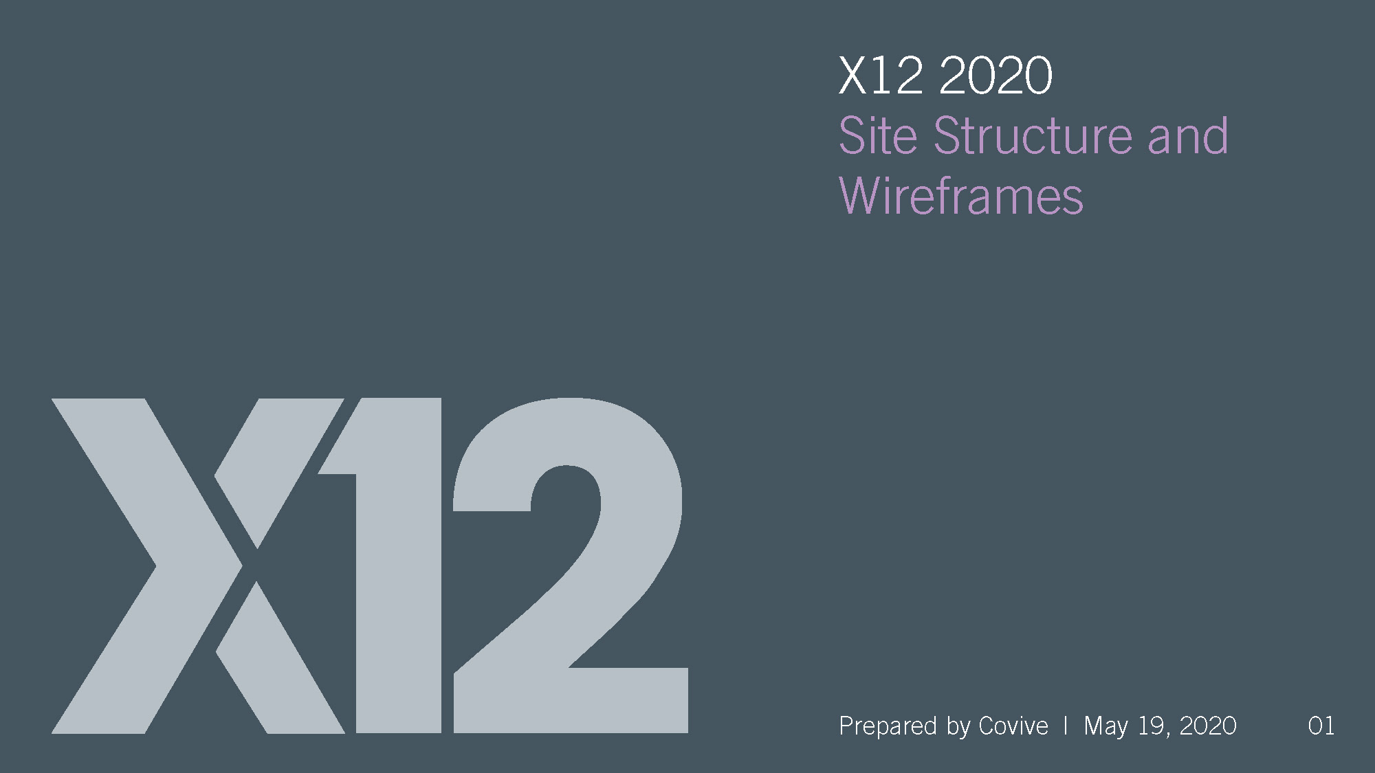 X12 Site Structure and Wireframes Presentation.
