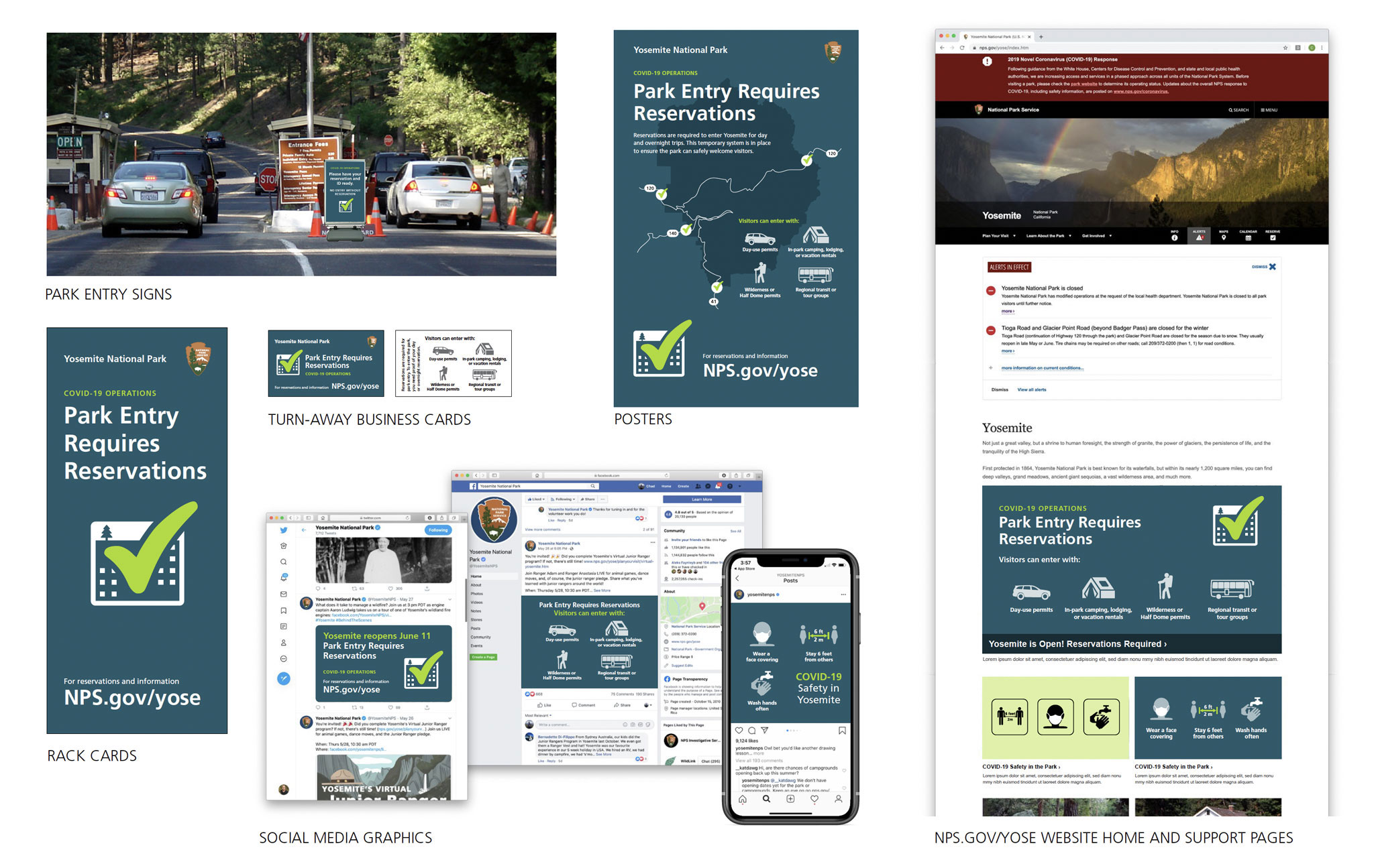 Yosemite National Park Covid Reopening Campaign Materials